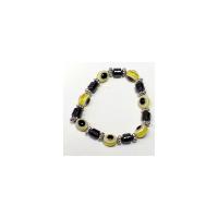 Pulsera Simil Cristal Ojo Turco Amarillo ( Contra Mal de Ojo...