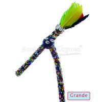 Sant. Garabato 7 Potencias Forrado cuentas/plumas grande \"M...