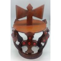 Sant. Corona Chango Madera Cedro Artesanal Grande con hacha ...