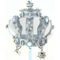 Sant. Corona Obatala Metal Decorada c/ Herram. grande 23 x 2...