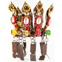 Sant. Corona Oya Metal Decorada c/ Herram. mediana 15 x 13 cm