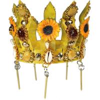 Sant. Corona Ochun Metal Decorada c/ Herram. grande 23 x 20 cm