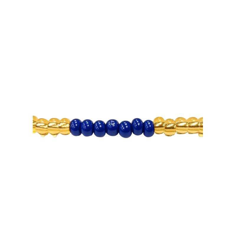 Collar Santeria Ochosi 7 x 7 (Am.Cr-Az. Cr) (1 V) Premium (110 cm)