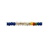 Collar Santeria Yemanja Olokun (7 x Azul, 7 x Cristal, 1 ama...