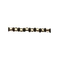 Collar Santeria Pretho Velho 1 x 1 (Blanco Negro Rayadas + N...