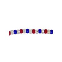 Collar Santeria Yemanja Olokun Camino  (Az-Cr-Rjo-Cr-Az) (1V...