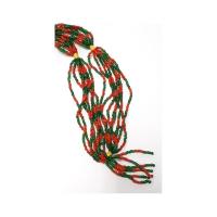 Collar Santeria Mazo Ochun 5 x 5 (Rojo-Verde)