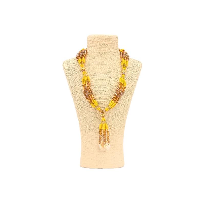 Collar Santeria Mazo para coche/carro/sopera Ochun (diametro 25 cm)