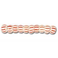 Cuenta Blanca con Rayas Rojas 100 g (6/03891) Premium