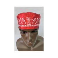 Gorro Santero Dibujos Chango 54 cm Elastico (Rojo Blanco)(Di...
