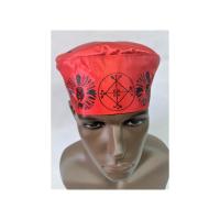 Gorro Santero Lucero 54 cm Elastico (Rojo Negro)(Dibujos Imp...