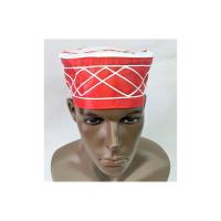 Gorro Santero Gala Chango 54 cm Elastico (Rojo Blanco)