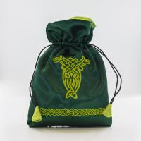 Bolsa Tarot Seda Verde 23 x 16 cm (Motivo Celta) *