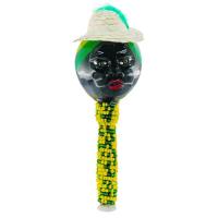 Maraca Orula Cara con Sombrero 20 cm (Base con Ctas) Unidad