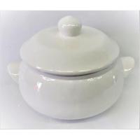Sopera Ceramica Pellizco 28 x 20 cm Blanco (Obatala)(producto Artesanal  puede tener irregularidades