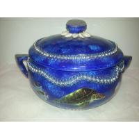 Sopera ceramica Yemanja Olokun Arena 20 x 31 cm (Motivos Cenefas y Cauries)