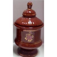 TIBOR Ceramica c/ Flores y Pintura Oro 39 x 19.5 cm aprox. (...