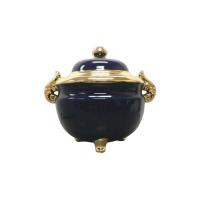 Sopera Porcelana Yemanja 25 x 29 cm (Azul con dorado)