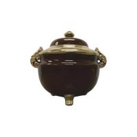 Sopera Porcelana Oya 25 x 29 cm (Marron con dorado)