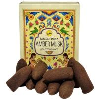 Cono reflujo Golden Indian Amber Musk-Almizcle (10 conos-37g...