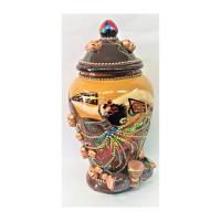 Tibor Ceramica Decorado con Tambores Dibujo Oya 50 x 23 cm M...