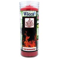 Velon Wicca Ceremonial Elemento Fuego (Rojo) 15 x 5.5 cm (Con Tubo Protector)