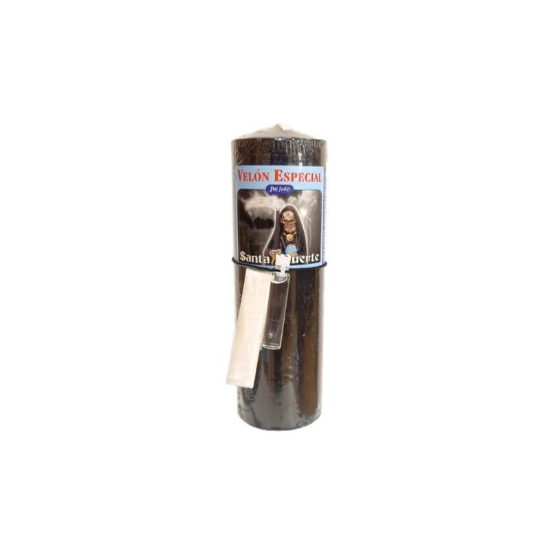 Velon Completo Santa  Muerte Negro  (Incluye Aceite + Polvo)