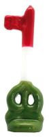Vela Forma Llave San Jorge 16 cm (Rojo-Blanco-Verde)