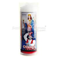 VELON ORISHA Chango 15 x 5.5 cm (Con Tubo Protector)