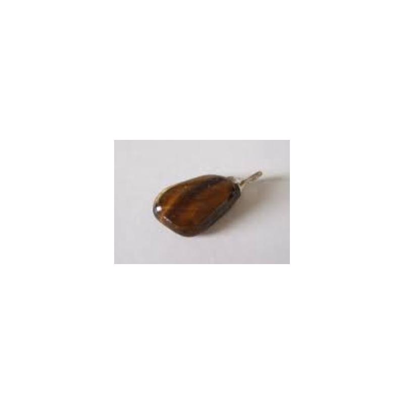Colgante Piedra Signo III Geminis - Ojo de Tigre - Engarce Plata 925 (HAS)