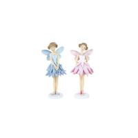 Hada de Pie Rosa y Celeste (Pareja) (20 x 9 x 7 cm. (C4)