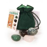Amuleto Zodiacal Cancer (4 Piedras + Explicacion + Bolsa Ter...