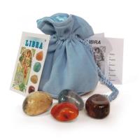 Amuleto Zodiacal Libra (4 Piedras + Explicacion + Bolsa Terc...