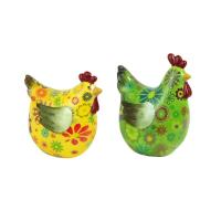 Adorno Gallina colores 2 unidades 10 x 6,50 x 12 cm