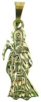 Amuleto Santa Muerte Tumbaga Plana Dorada 04.5 cm Guadaña D...