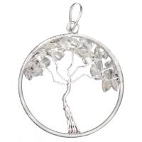 Amuleto Arbol de la Vida 7 Chakras Cuarzo Blanco  - 4 cm