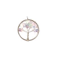 Amuleto Arbol de la Vida c/cordon Fluorita - 3 cm
