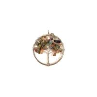 Amuleto Arbol de la Vida c/cordon Turmalina Sandia - 3 cm