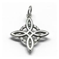 Amuleto Plata Nudo de Bruja 2.8 cm