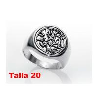 Amuleto Plata Anillo Tetragramaton Talla 20