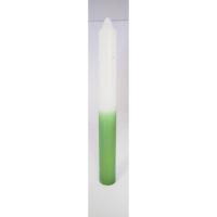 Vela Bujia Bi-Color Blanco-Verde 20 x 2 cm (P24)