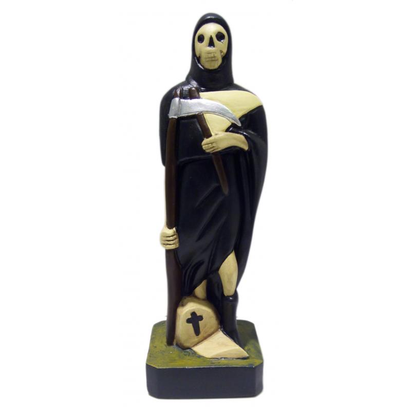 Imagen Santa Muerte 20 cm Manto Negro