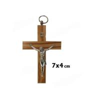 Cruz Madera Olivo c/ Cristo 7 cm