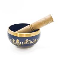 Cuenco tibetano laton morado c/ acabados dorados Ø 10,5 cm ...