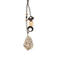 Collar Caracola, Madera y Cadena 46 cm (HAS)