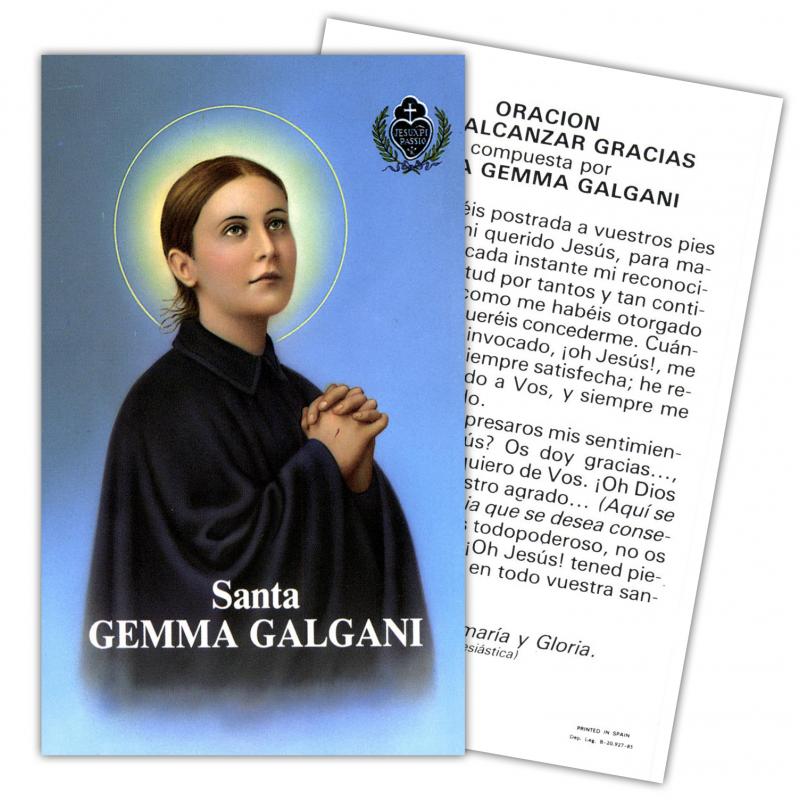 Estampa Gema Galgani 7 x 11 cm (P25) Estampa Gema Galgani 7 x 11 cm (P25)
