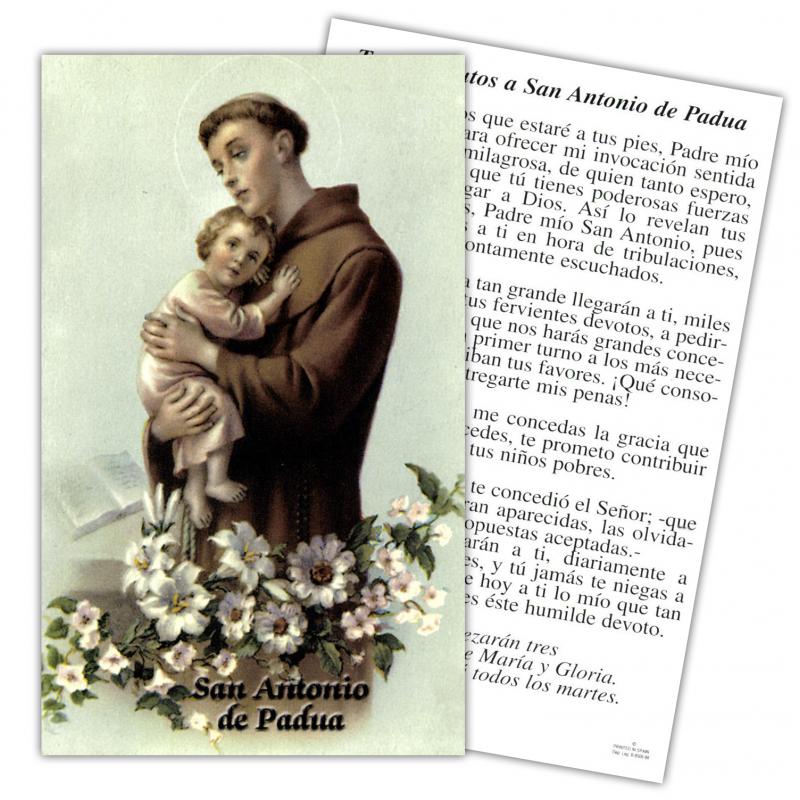Estampa Antonio de Padua 7 x 11 cm (P25) Estampa Antonio de Padua 7 x 11 cm (P25)