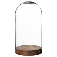 Expositor Urna de Cristal base madera  27 x 15 cm (para Figu...