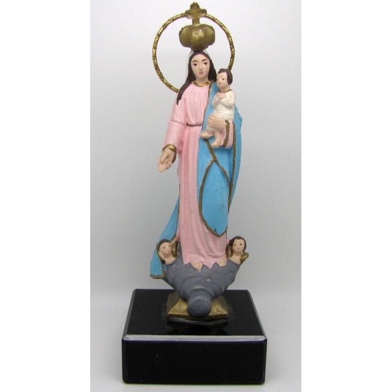 Imagen Virgen de los Angeles 12 cm - Resina (Base Marmol) (HAS)