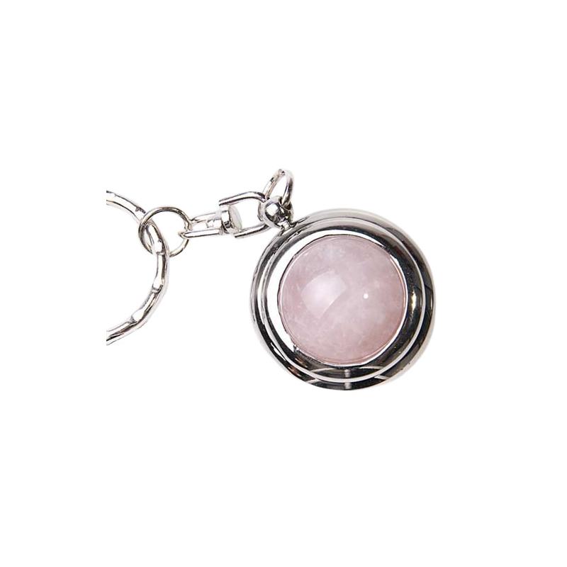 Llavero Zodiaco II Cuarzo Rosa - Tauro (Esfera Giratoria)